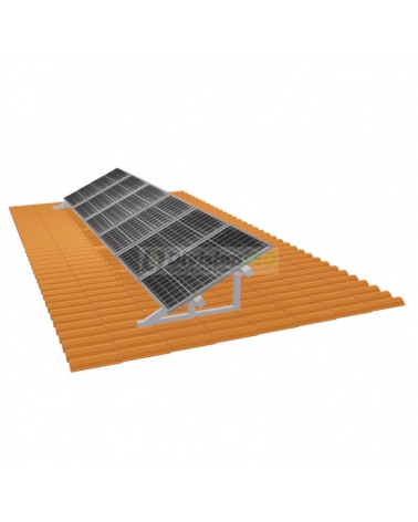 Kit estructura inclinada para 6 paneles