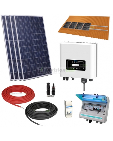 Kit Solar Autoconsumo monofásico 2kW DEYE con cuadro de protección