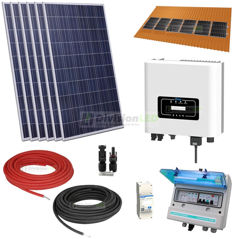 Kit Solar Autoconsumo monofásico 3kW DEYE con cuadro de protección