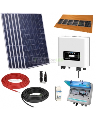 Kit Solar Autoconsumo monofásico 3kW DEYE con cuadro de protección