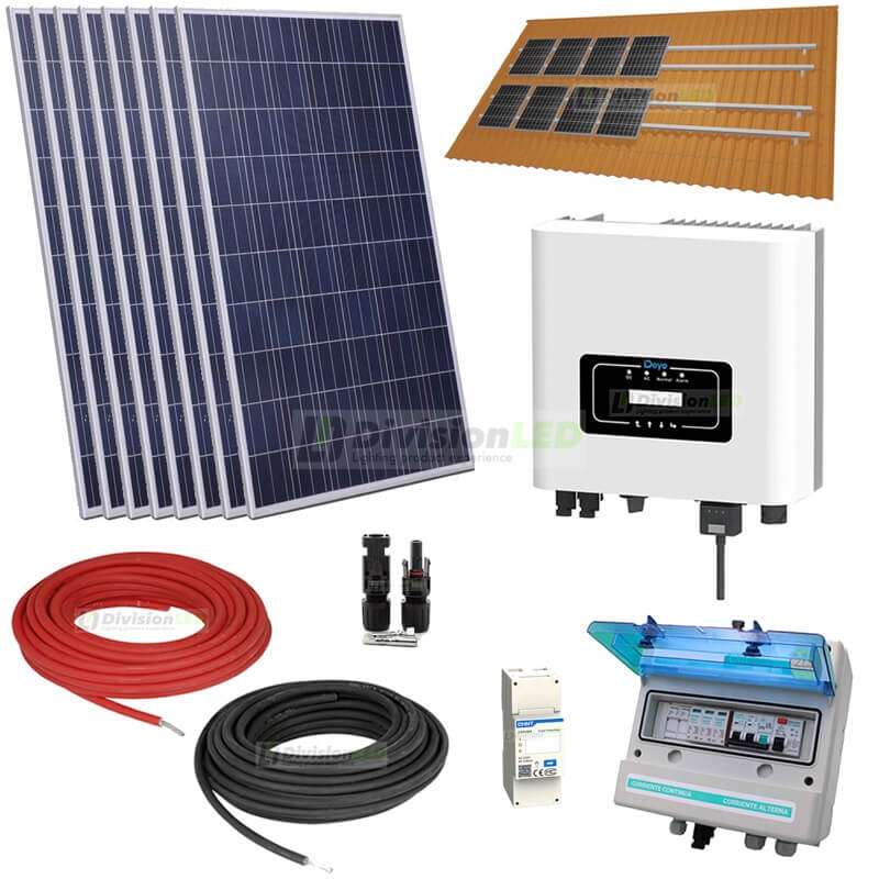 Kit Solar Autoconsumo monofásico 3.6kW DEYE con cuadro de protección