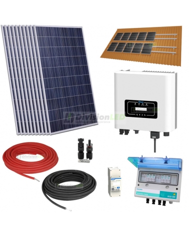 Kit Solar Autoconsumo monofásico 4kW DEYE con cuadro de protección