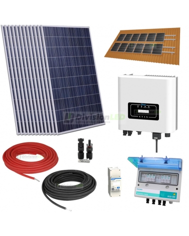 Kit Solar Autoconsumo monofásico 5kW DEYE con cuadro de protección