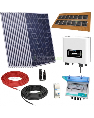 Kit Solar Autoconsumo monofásico 6kW DEYE con cuadro de protección