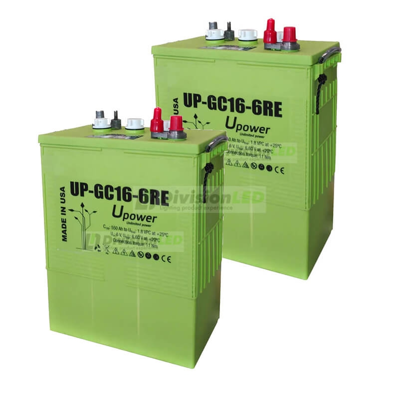 U-Power UP-GC16-6RE Pack 2 Baterías solares ciclo profundo 6V 550AH c100