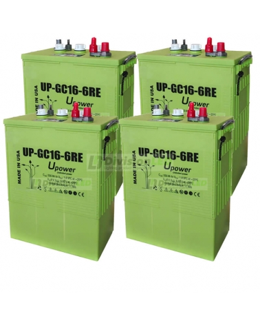 U-Power UP-GC16-6RE Pack 4 Baterías solares ciclo profundo 6V 550AH c100