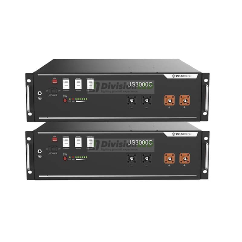 Pylontech US3000C Pack 2 Baterías de litio 3550WH 48V