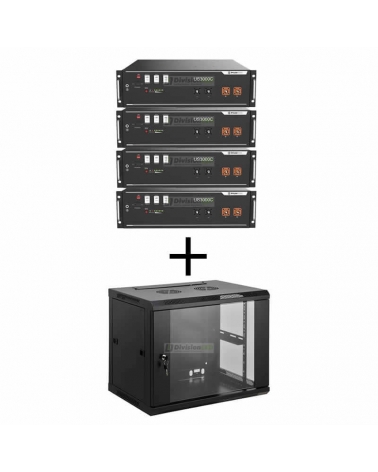 Pylontech US3000C Pack 4 Baterías de litio 3550WH 48V más Rack 19"