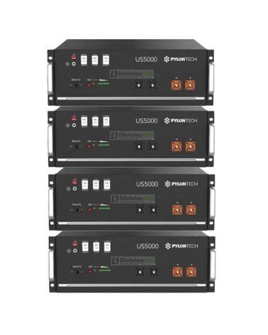 Pylontech US5000 Pack 4 Baterías de litio 4800WH 48V