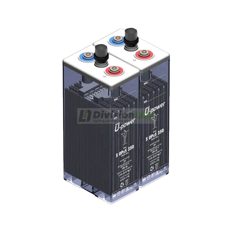 U-Power UP-5OPZS350 Pack 2 Baterías estacionarias 2V solar OPzS 627AH C100