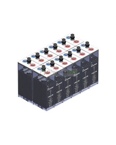 U-Power UP-5OPZS350 Pack 12 Baterías estacionarias 2V solar OPzS 627AH C100