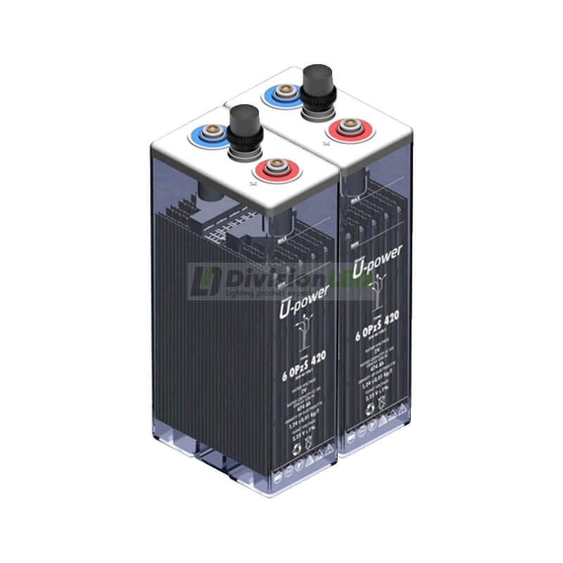 U-Power UP-6OPZS420 Pack 2 Baterías estacionarias 2V solar OPzS 750AH C100