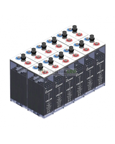 U-Power UP-6OPZS420 Pack 12 Baterías estacionarias 2V solar OPzS 750AH C100