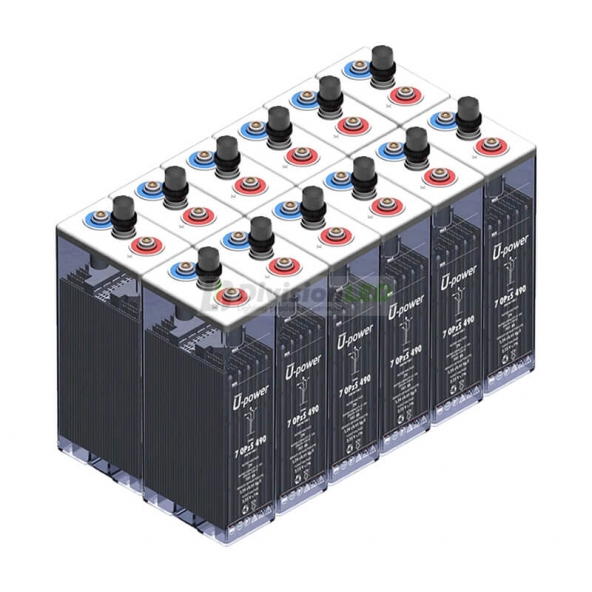 U-Power UP-7OPZS490 Pack 12 Baterías estacionarias 2V solar OPzS 855AH C100