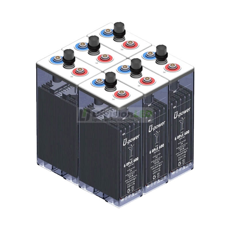 U-Power UP-6OPZS600 Pack 6 Baterías estacionarias 2V solar OPzS 1095AH C100