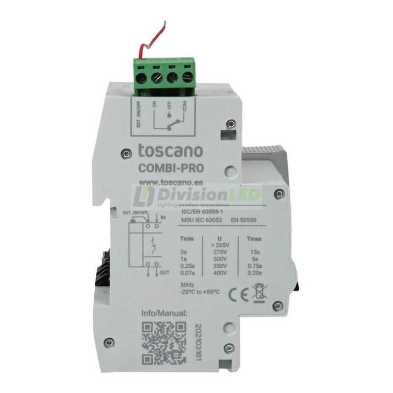Toscano 10002895 COMBI-PRO 2PT 2P40T15 Protector sobretensión perm. y trans. + IGA monofásico 2x40A reconexión automática