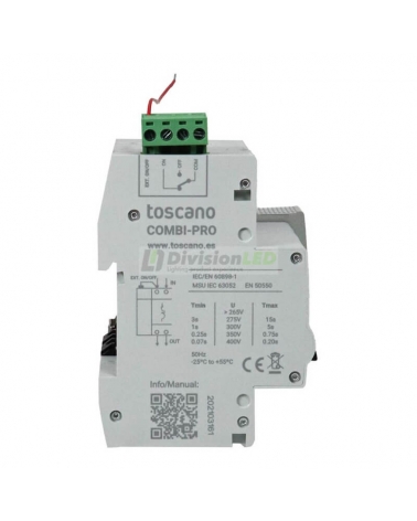 Toscano 10002895 COMBI-PRO 2PT 2P40T15 Protector sobretensión perm. y trans. + IGA monofásico 2x40A reconexión automática