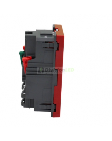 Base enchufe Schuko doble 16A 250V Rojo LED Simon 50010432-037