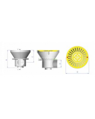 Astralpool 01467 Sumidero circular con rejilla salida 2" piscinas hormigón