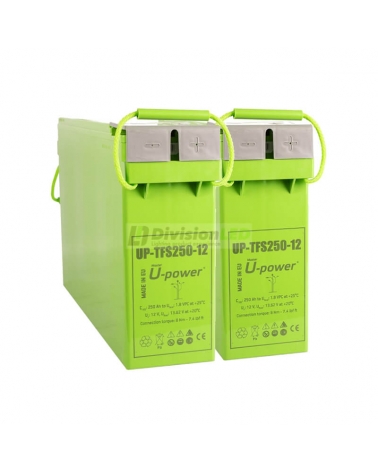 U-Power UP-TFS250-12 Pack 2 Baterías AGM ciclo profundo 12V 250AH c100