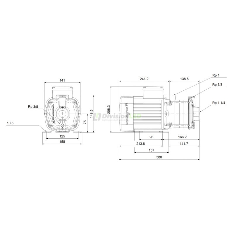 GRUNDFOS 96806813 Bomba CM-5-5A centrífuga horizontal 1x230V 1.61HP 1-1 1/4