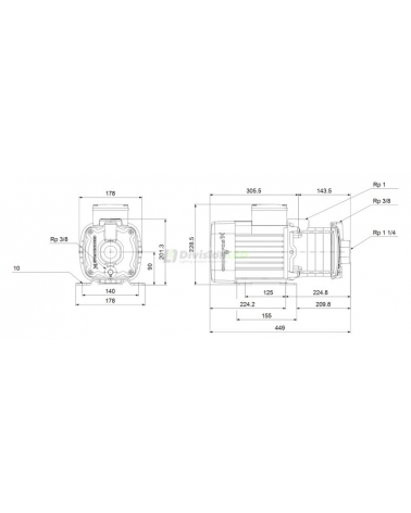 GRUNDFOS 96935462 Bomba CM-5-6A centrífuga horizontal 1x230V 1.61HP 1-1 1/4