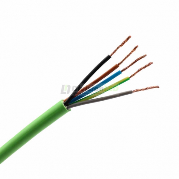 General Cable RZ1-K (AS) flexible libre de halógenos 5G2.5mm² verde al corte