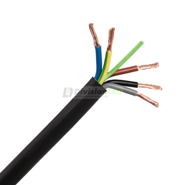 General Cable RV-K Flexible 5G6mm² Negro al corte