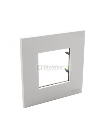 Niessen Zenit N2271 BL Marco 1 elemento 2 módulos blanco efecto flotante