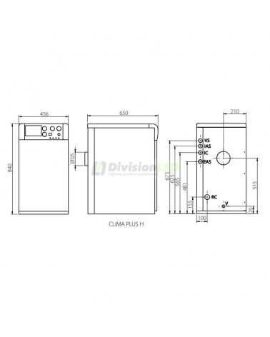 Caldera de gasoil DOMUSA CLIMA PLUS-H 25 calefacción + ACS TCLIM00017