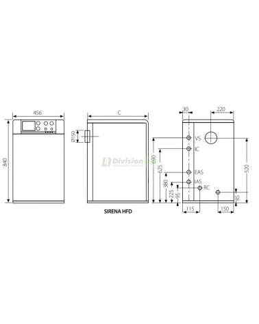 Caldera de gasoil DOMUSA SIRENA CAL HFD 40 calefacción TSIRC00F16