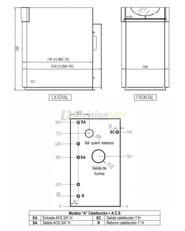 Caldera de gasoil LASIAN Climaterm C 40C solo calefacción 1466