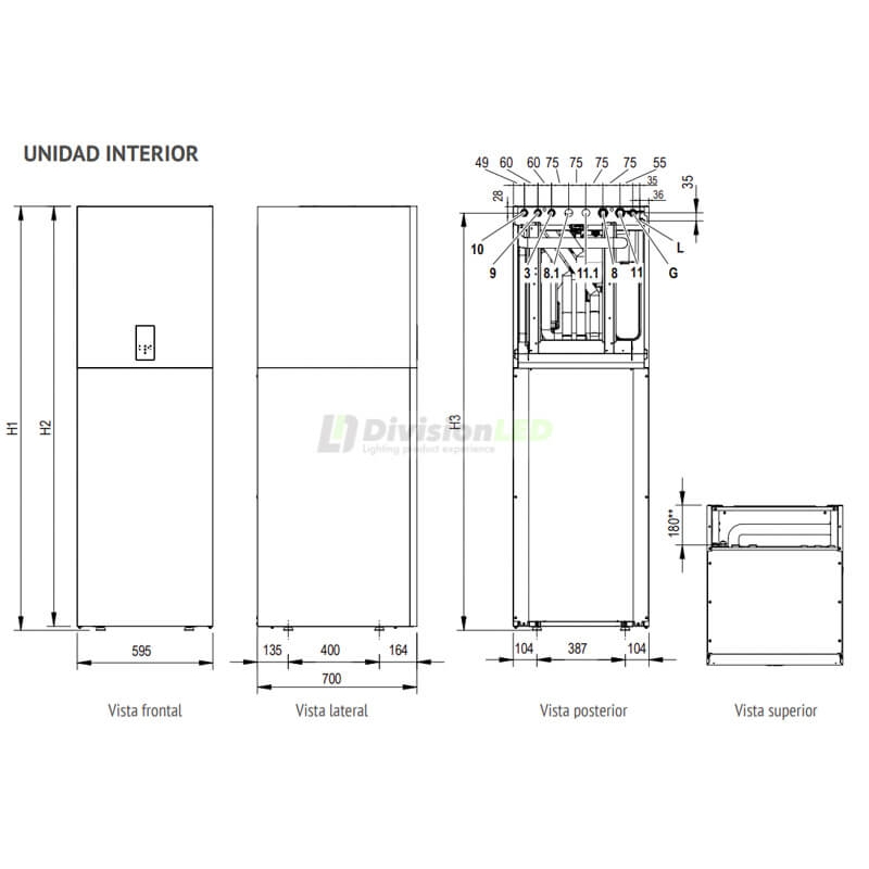 Bomba de calor Ferroli OMNIA ST 3.2 HI3 10kW aire-agua 0XHTASWA