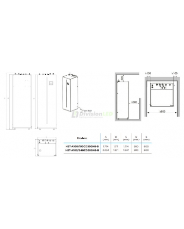 Midea M-Theri A 10 L Conjunto aerotermia bomba de calor bibloc integrado