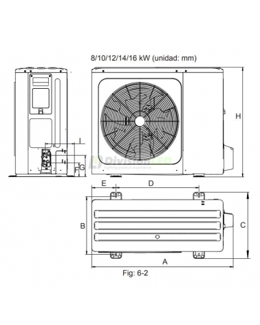 Midea M-Theri A 10 XL Conjunto aerotermia bomba de calor bibloc integrado