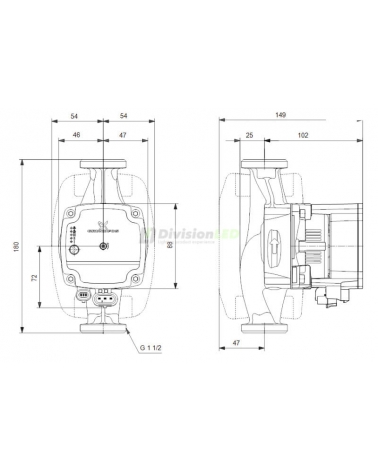 GRUNDFOS 99160584 Bomba circuladora ALPHA1 L 25-60 180 1x230V