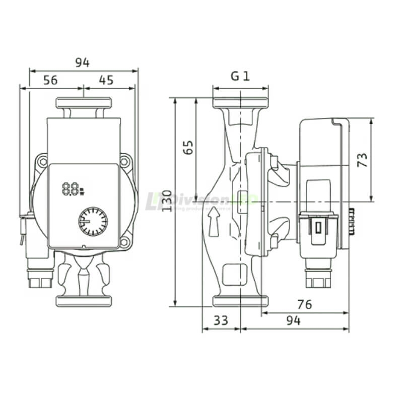 WILO 4248081 Bomba circuladora Yonos PICO1.0 15/1-6