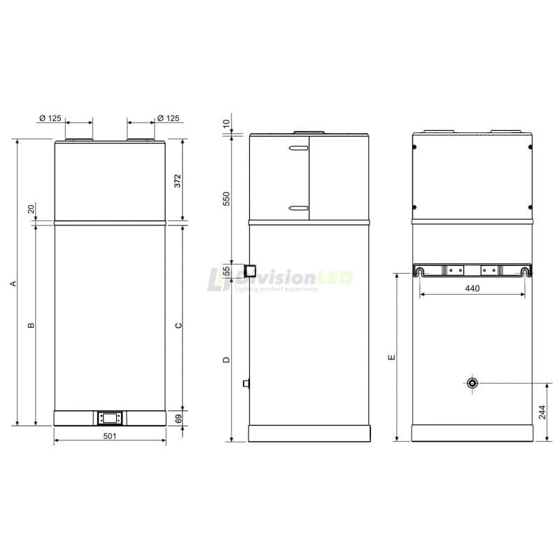 Bomba de calor para ACS Ferroli EGEA LT Mural 90L 2COBA00F