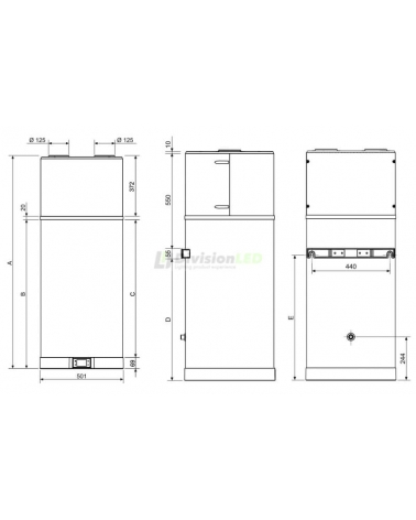 Bomba de calor para ACS Ferroli EGEA LT Mural 90L 2COBA00F