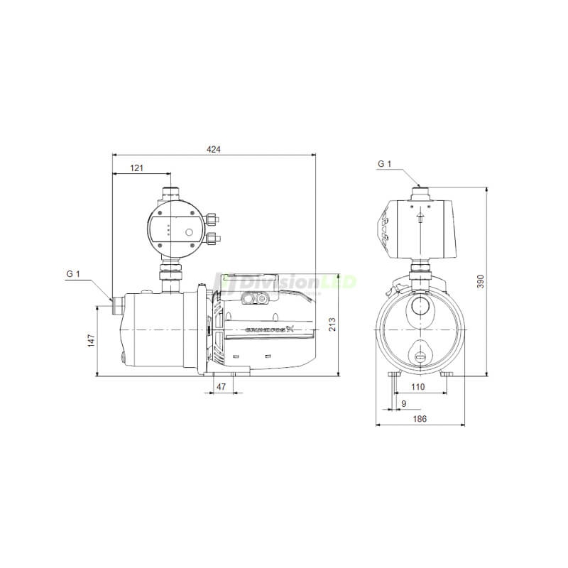 GRUNDFOS 99515137 Bomba autoaspirante JP 4-54 PM1