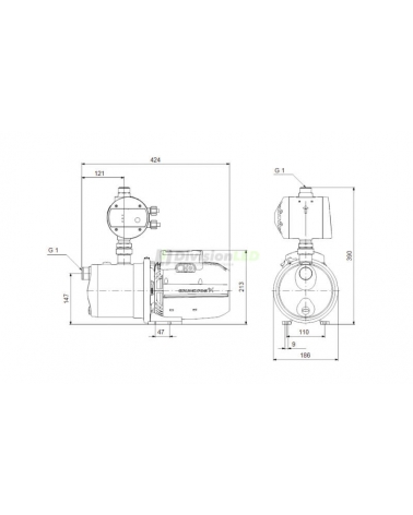 GRUNDFOS 99515137 Bomba autoaspirante JP 4-54 PM1