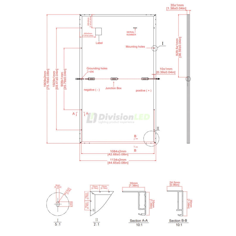 SEG solar SEG-450-BMB-HV pallet de Paneles solares de 450W monocristalino 31 uds