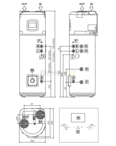 Ariston 3069775 NUOS PLUS WIFI 200 litros Bomba de calor aerotérmica ACS suelo
