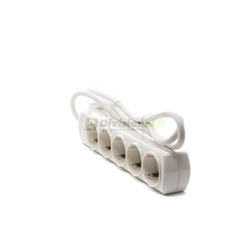 Base múltiple 5 tomas con cable - ¡Descúbrelo en 360°! - DivisionLED