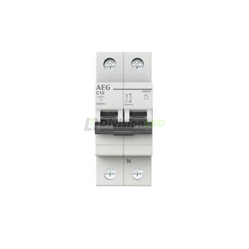 AEG EV61NC10 Interruptor magnetotérmico EV60 1P+N 10A C 6kA 2CDS251190R0104