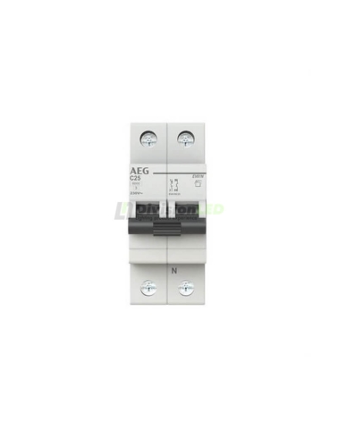 AEG EV61NC25 Interruptor magnetotérmico EV60 1P+N 25A C 6kA 2CDS251190R0254
