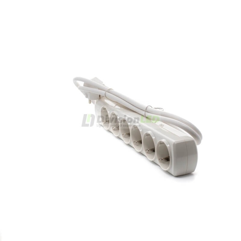 Base múltiple 6 tomas con cable- ¡Descúbrelo en 360°! - DivisionLED