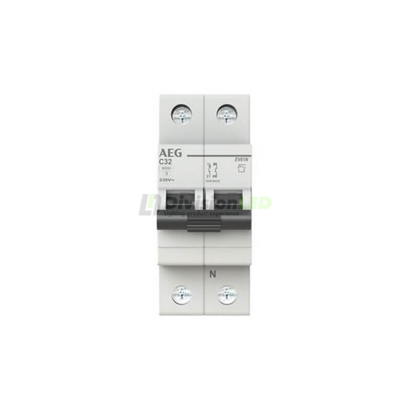 AEG EV61NC32 Interruptor magnetotérmico EV60 1P+N 32A C 6kA 2CDS251190R0324
