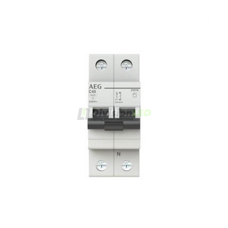 AEG EV61NC40 Interruptor magnetotérmico EV60 1P+N 40A C 6kA 2CDS251190R0404