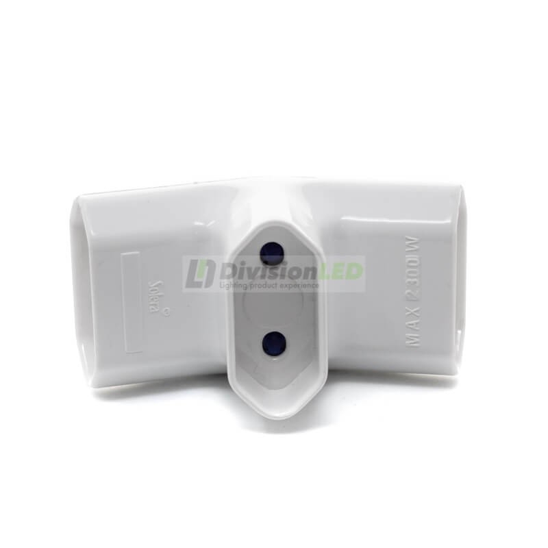 Adaptador bipolar 3 tomas 10-16A - ¡descúbrelo en 360°! - DivisionLED